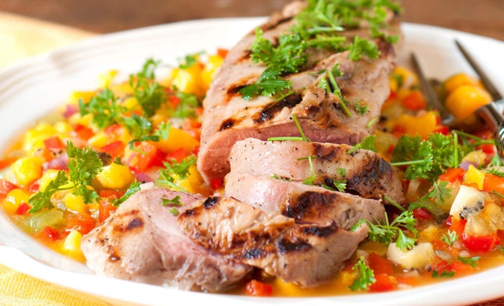 Grilled Pork Tenderloin with Island Salsa