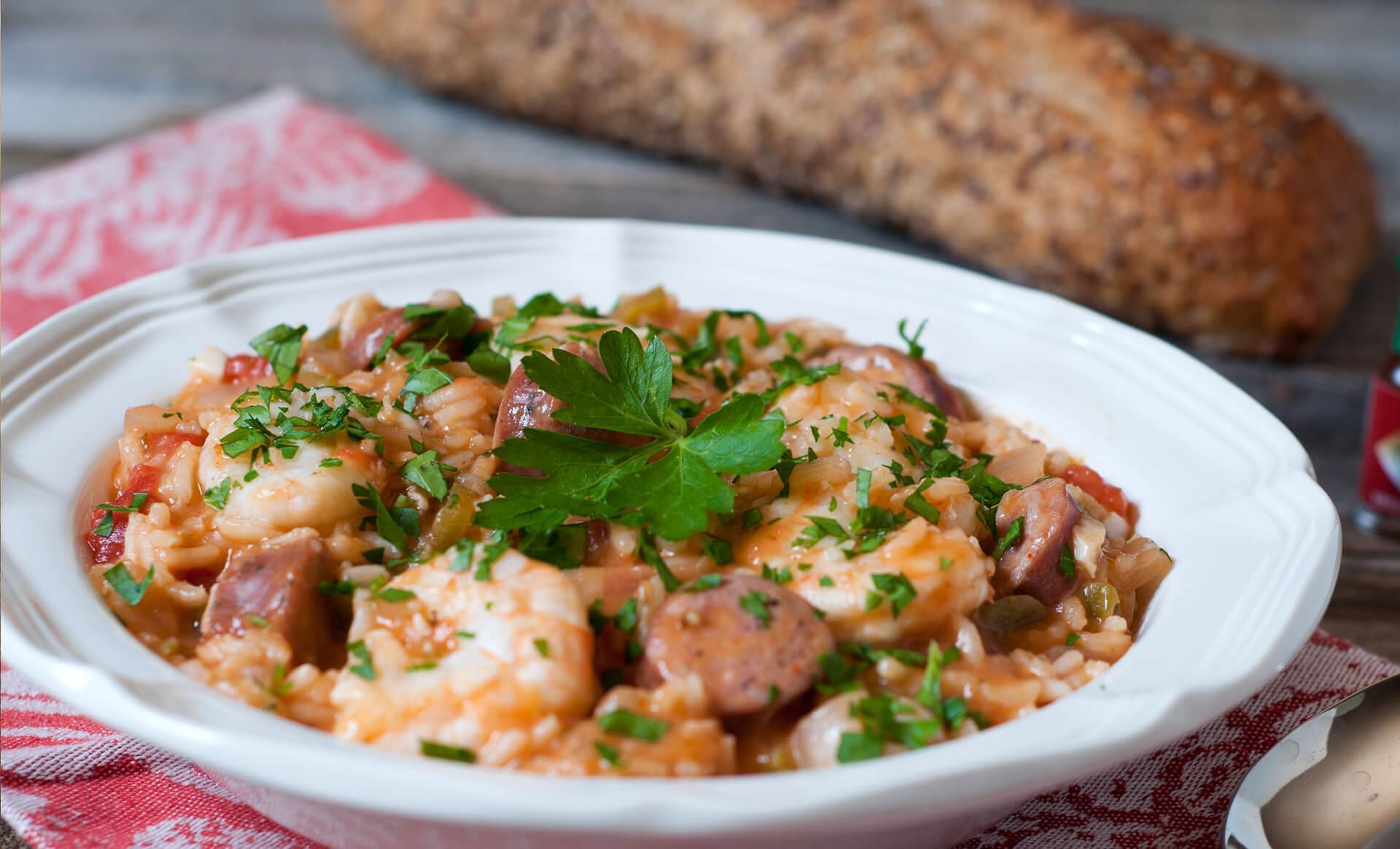 Jambalaya with Sausage and Shrimp