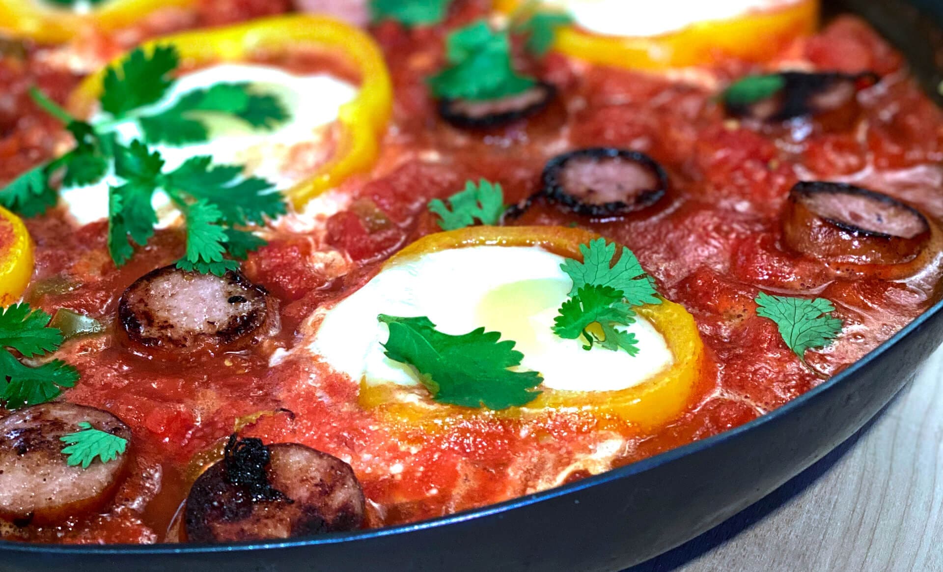 Shakshuka with Kielbasa Sausages