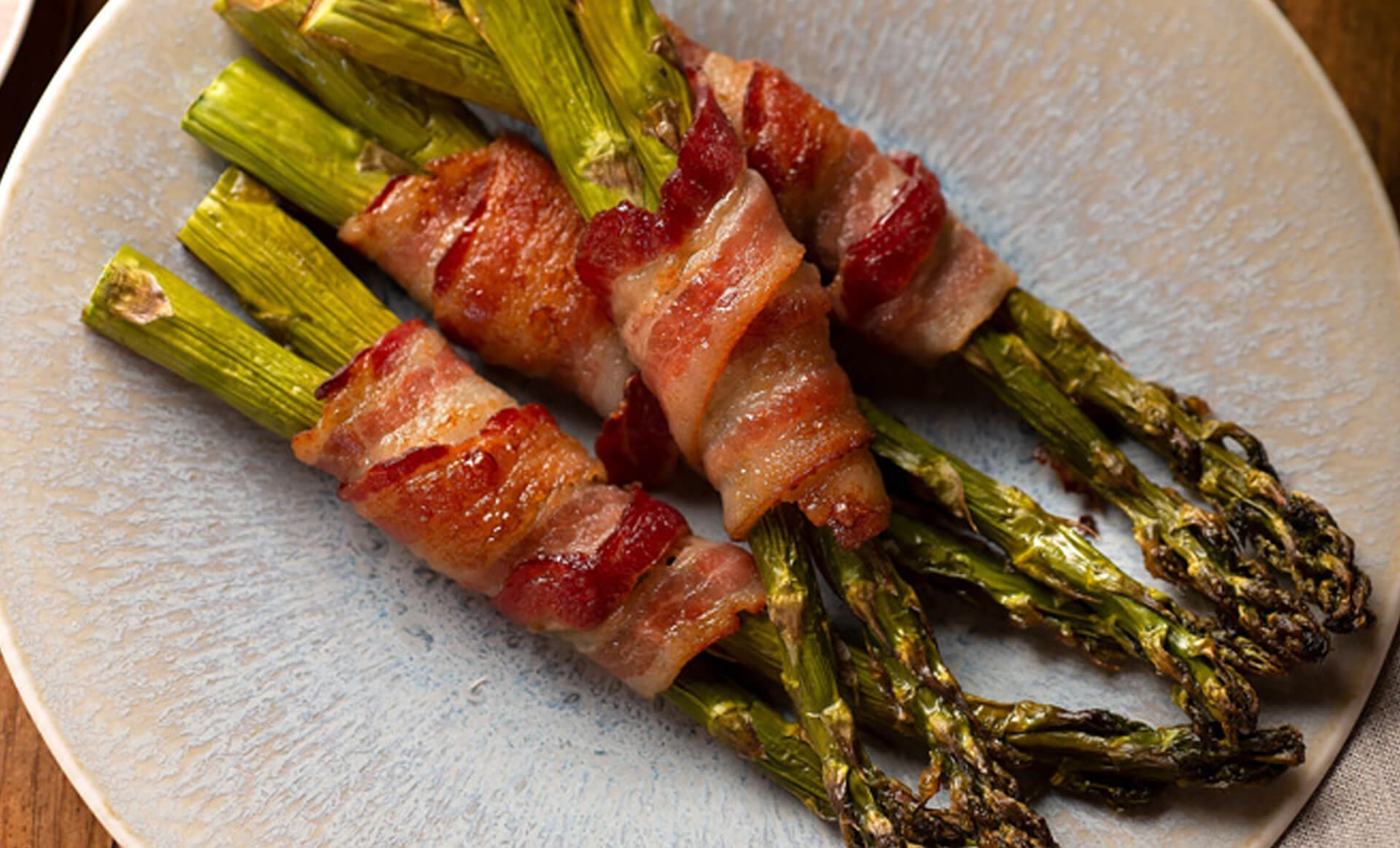 Oven Roasted Bacon Wrapped Asparagus