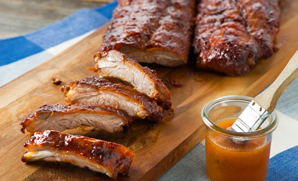 Smoky and Sweet Peach Back Ribs