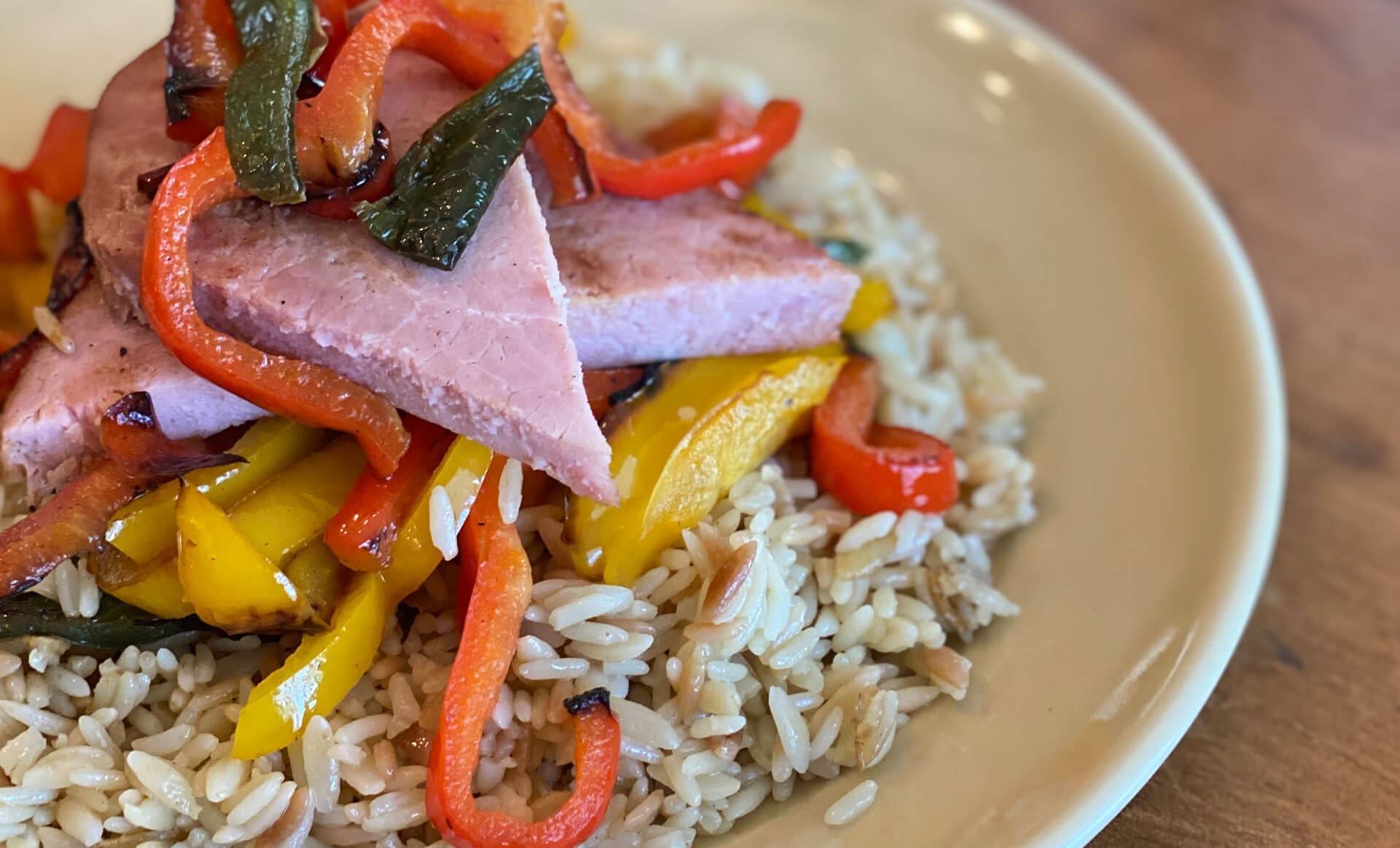 Ham and Blistered Peppers