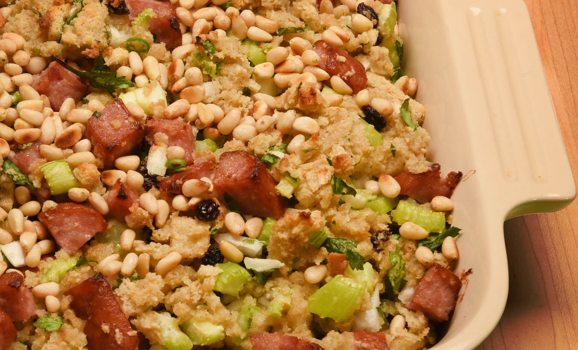 Holiday Stuffing with Kielbasa