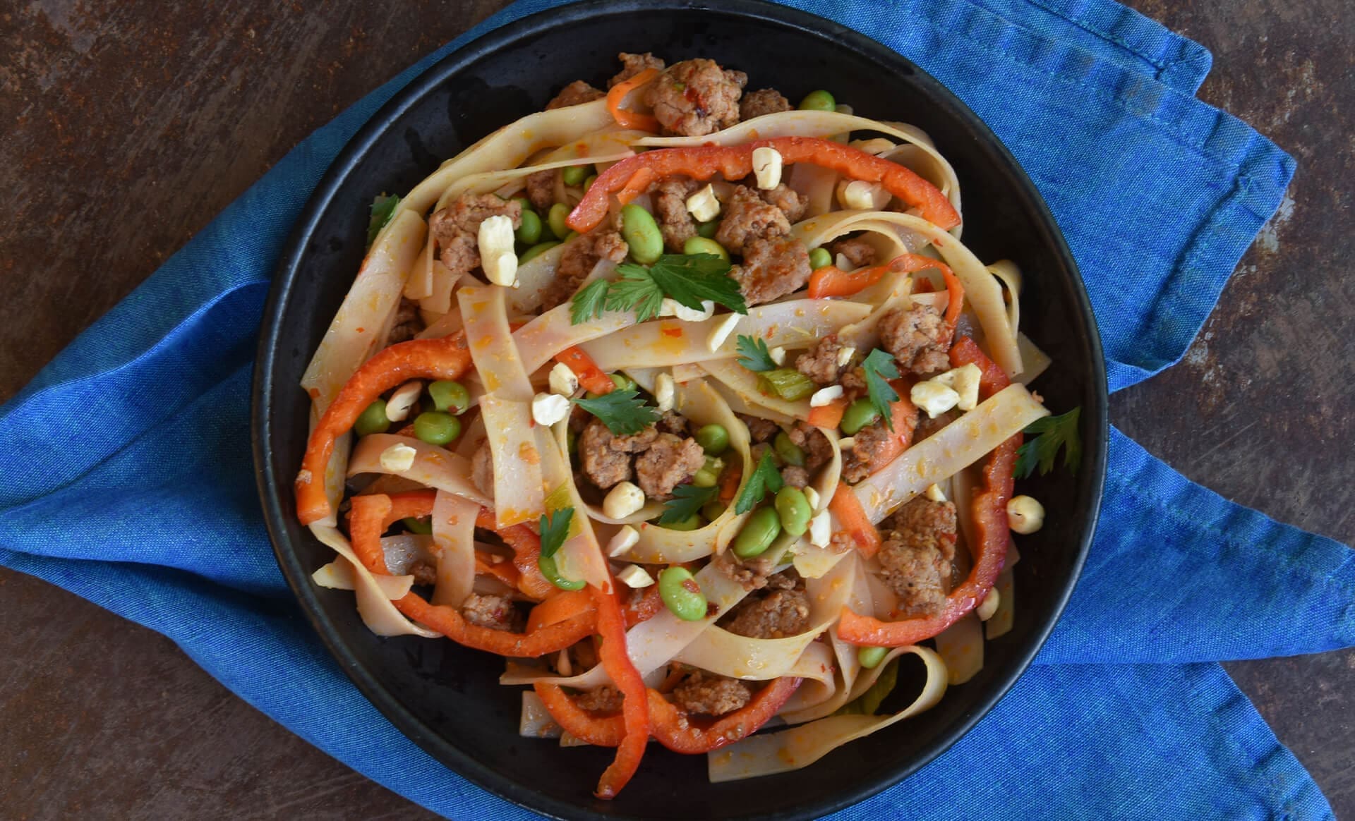Thai Noodles with Ground Pork