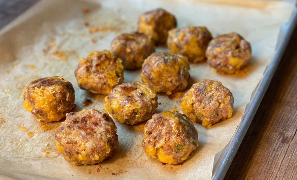Cheddar Apple Meatballs