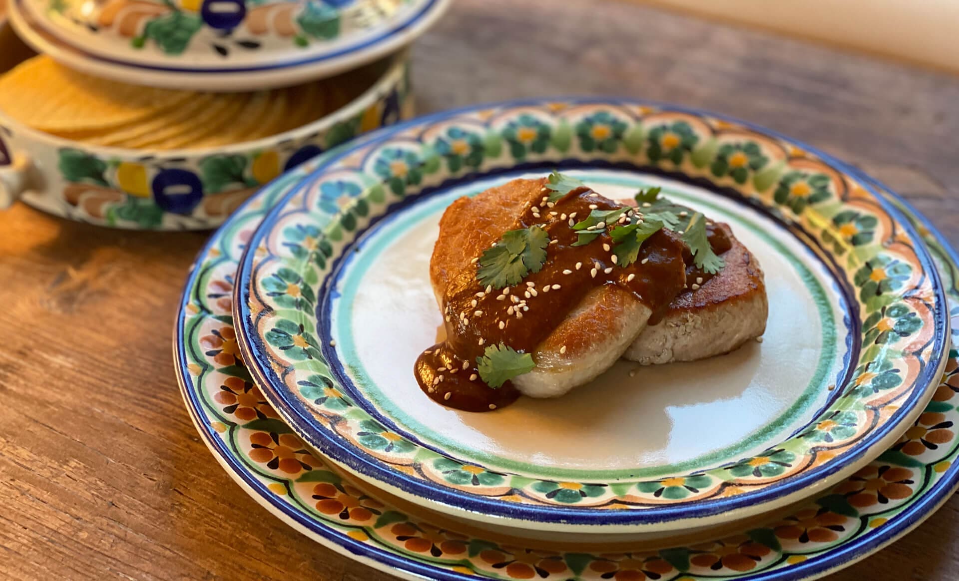 mole pork chops
