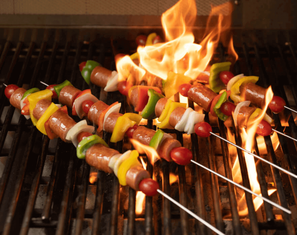 What Goes Well with Polish Kielbasa: The Most Flavorful Food Combinations & Recipes 6 Kielbasa on the grill with a flame