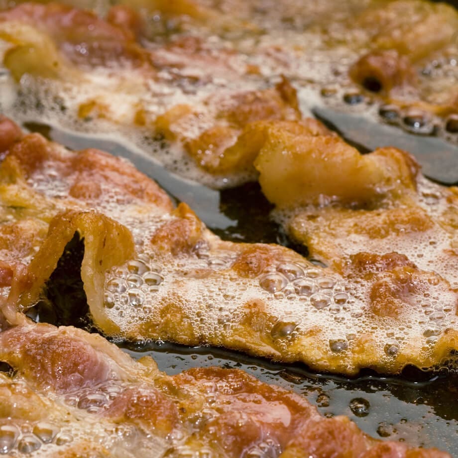 bacon grease sizzling