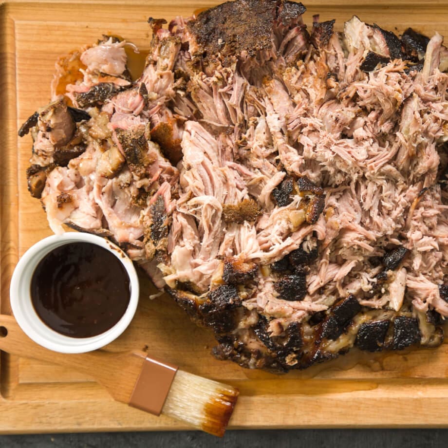 pulled pork with sauce