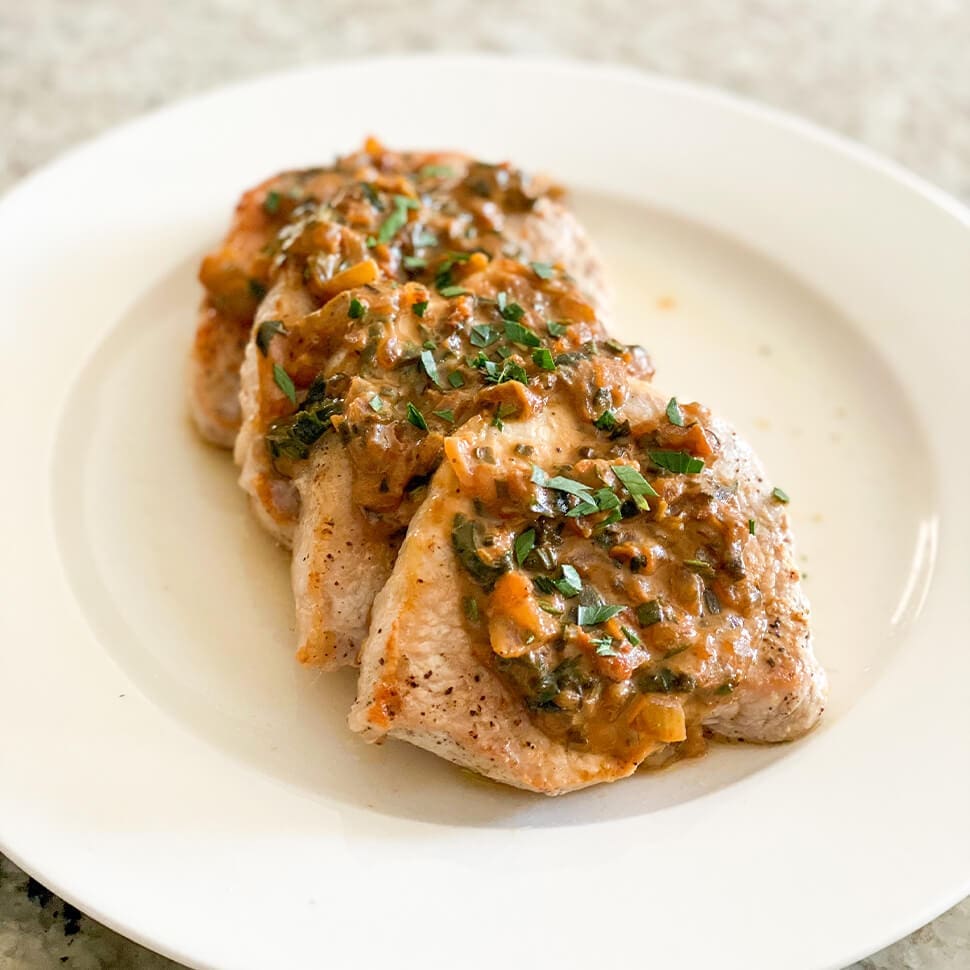 pork chops with white wine herb dijon sauce