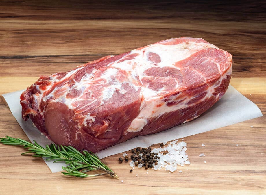 Raw pork shoulder