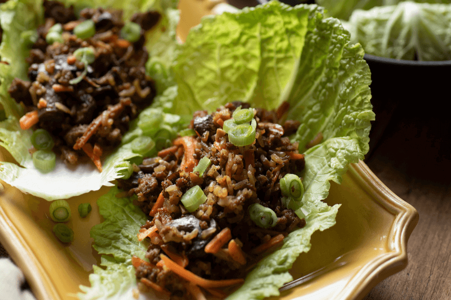 Stuffed cabbage rolls with ground pork