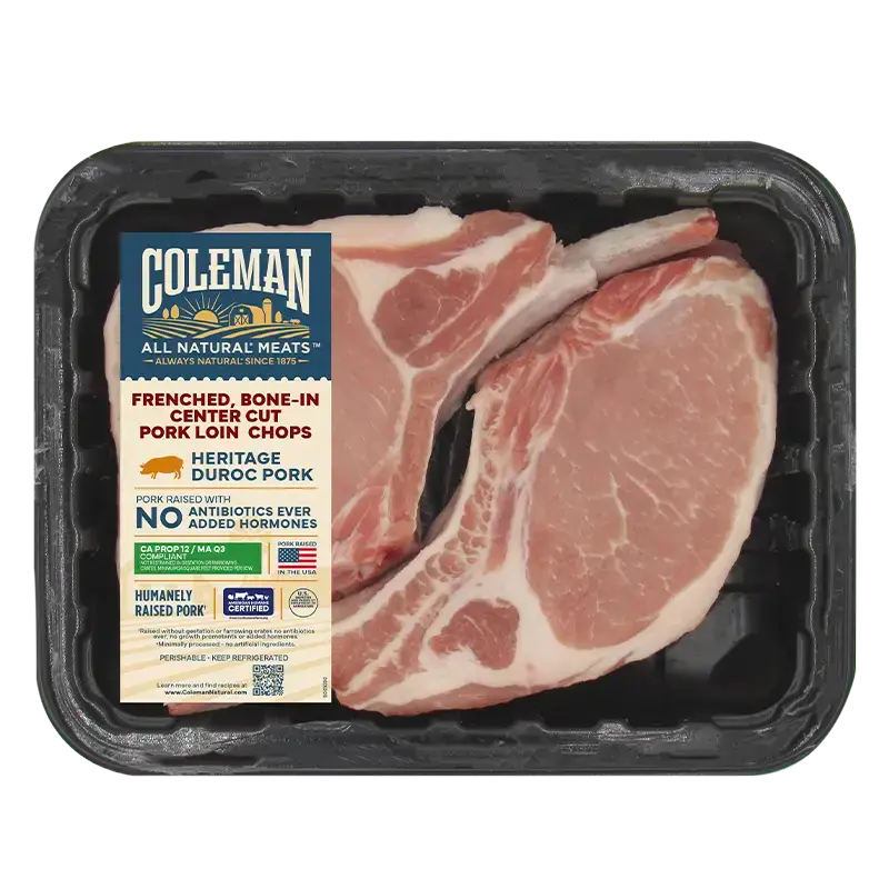 bone-in pork chops French cut